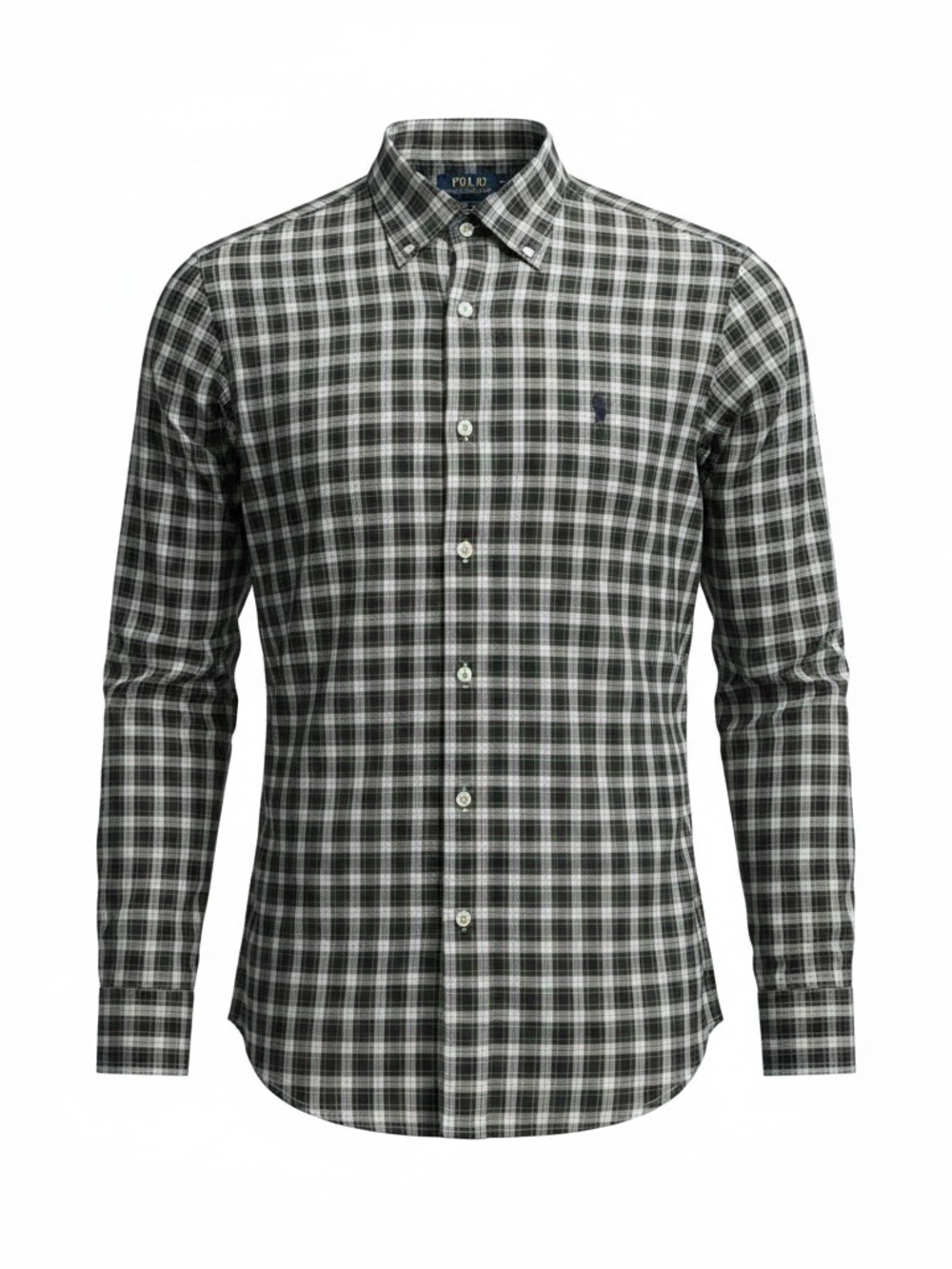 Polo by Ralph Lauren Black & White Plaid Long-Sleeve Button-Down Shirt